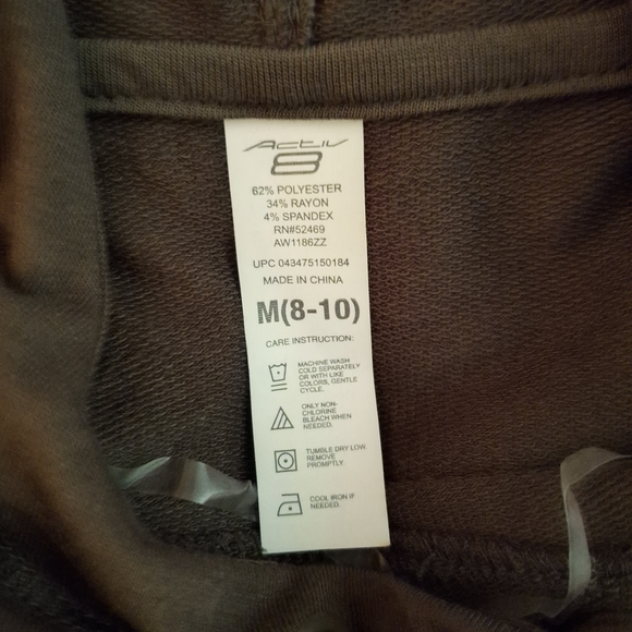 Active USA Women's Olive Green Long Sleeve Hoodie Top - Picture 6 of 7